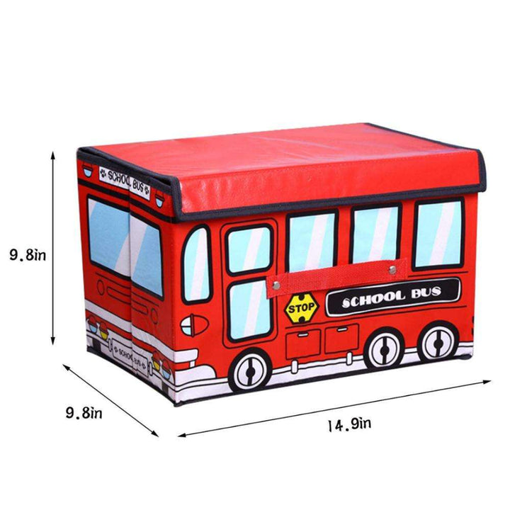 Kids Collapsible Storage Box - School Bus Design
