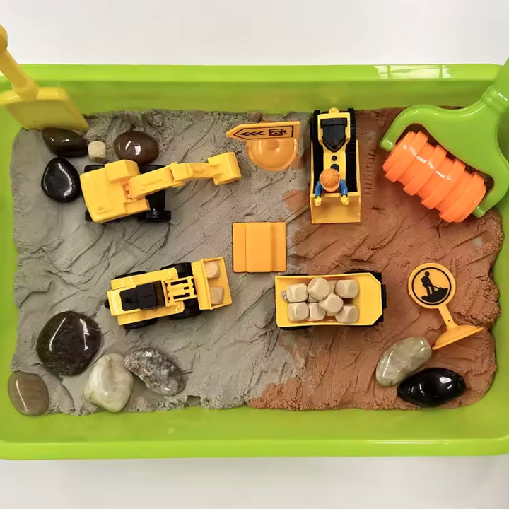 Sensory Bin Creative Play Sand set- Construction zone