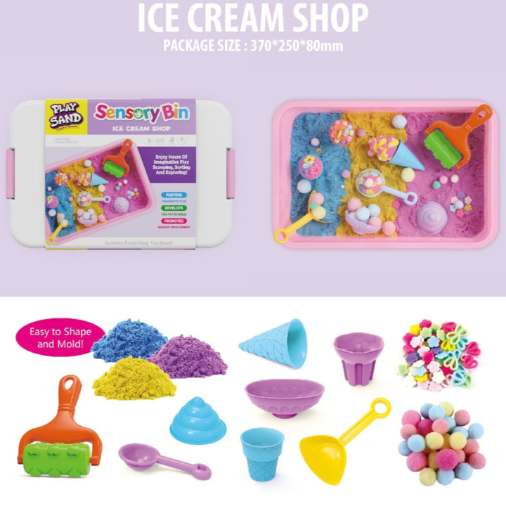 Sensory Bin Creative Play Sand set- Ice Cream Shop
