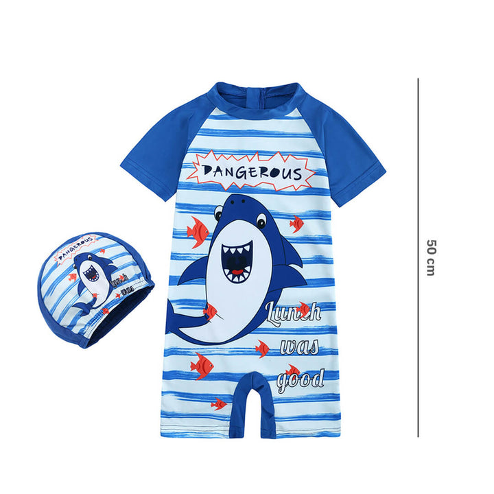 Toddler Boys Cute Shark Swimsuit with zipper closure 9 - 18 Months 9 - 18 Months