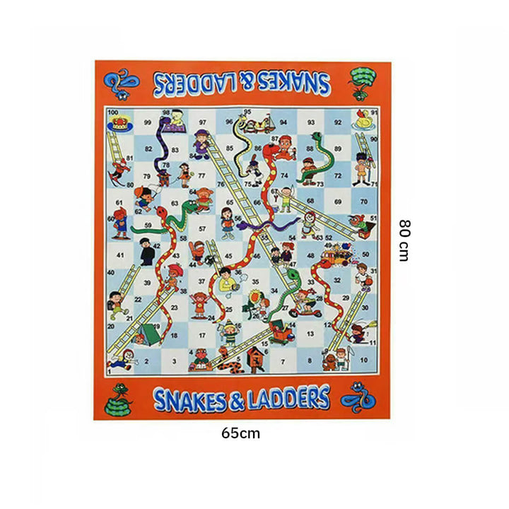 Foldable snakes & ladders mat, 80 x 65cm