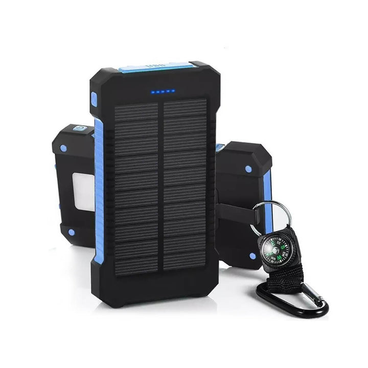 Solar Powerbank Portable Charger - 10000 mAh Blue