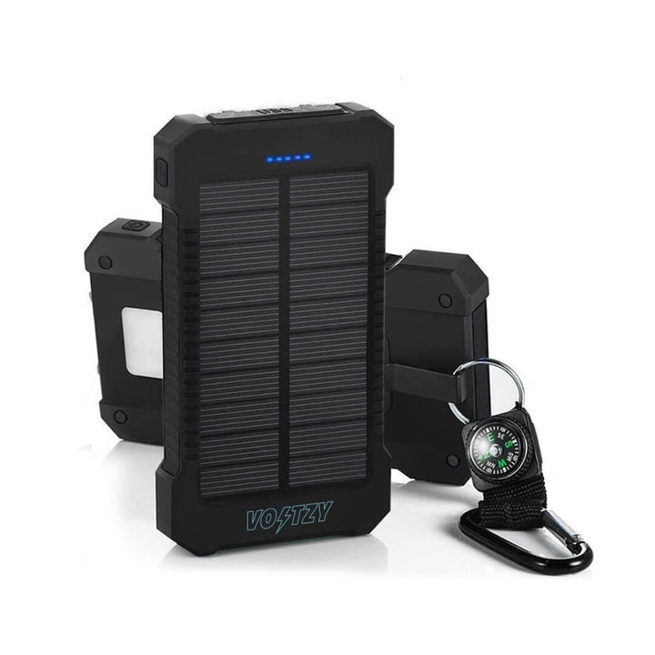 Solar Powerbank Portable Charger - 10000 mAh black