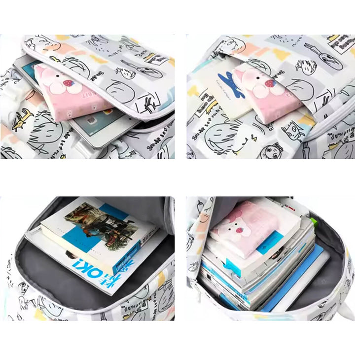 Stylish & Durable Doodles Waterproof School Backpack