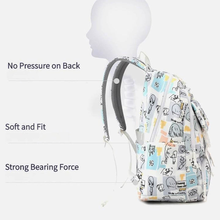 Stylish & Durable Doodles Waterproof School Backpack