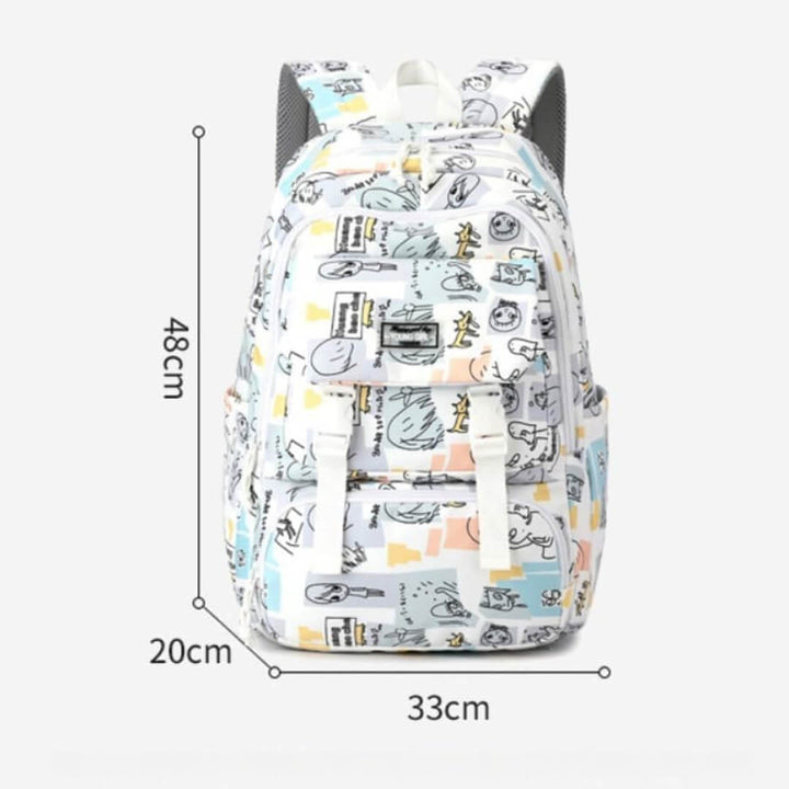 Stylish & Durable Doodles Waterproof School Backpack