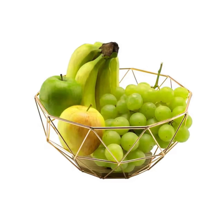 Mosaic Storage Baskets for Fruits & Vegetables Gold