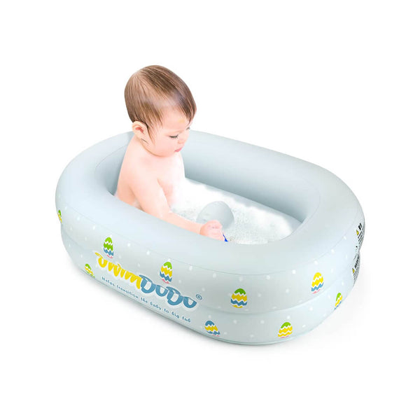 Swimbobo Inflatable Light Blue Bathtub – S (1–12M), L (3–48M) 1-24M (70x47x19cm)