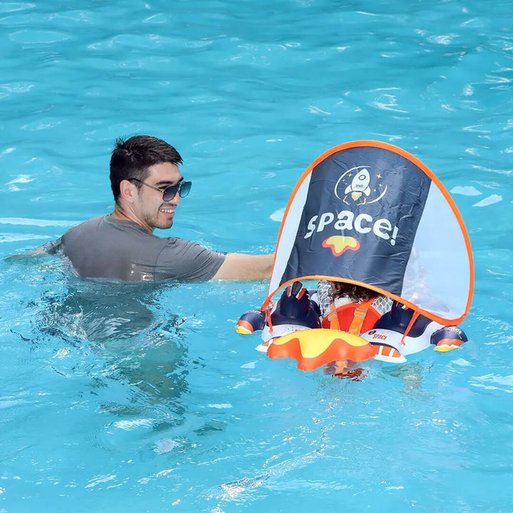 Swimbobo Blue Spaceship Baby Float with Canopy (6–36M)