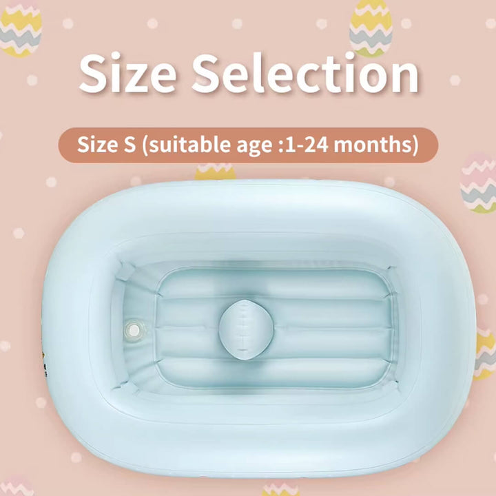 Swimbobo Inflatable Light Blue Bathtub – S (1–12M), L (3–48M) 3-48M ( 78x63x25cm)