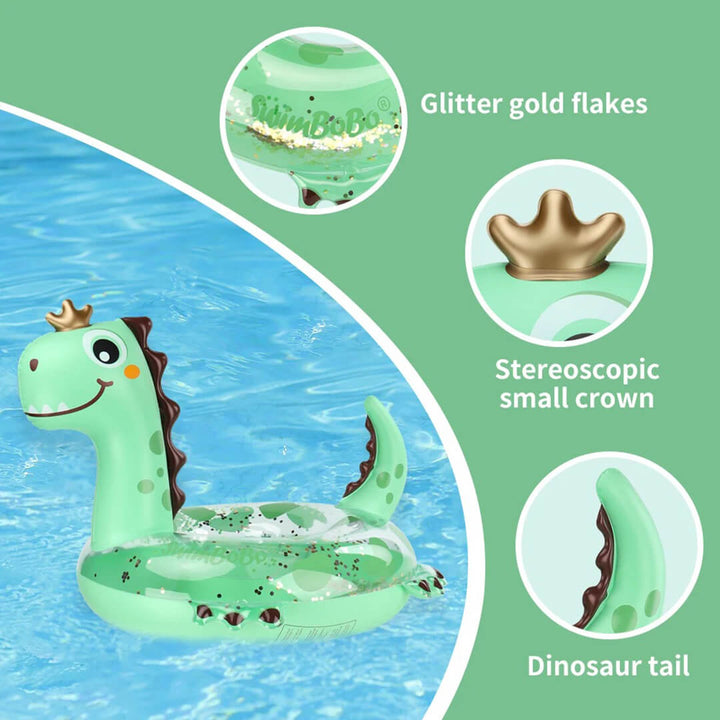 SwimBoBo Cute Dinosaur Inflatable Baby Seat Float – Ages 3+