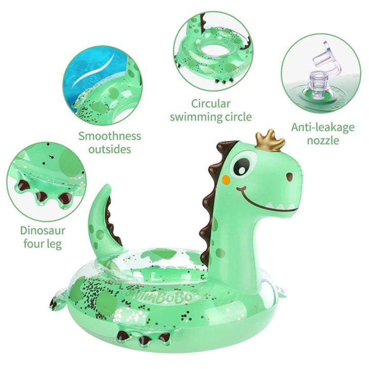 SwimBoBo Cute Dinosaur Inflatable Baby Seat Float – Ages 3+