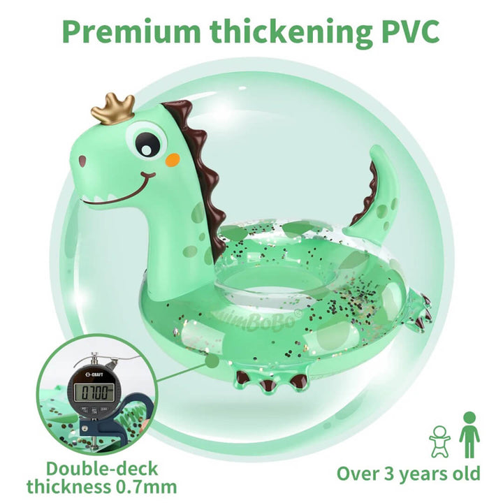 SwimBoBo Cute Dinosaur Inflatable Baby Seat Float – Ages 3+
