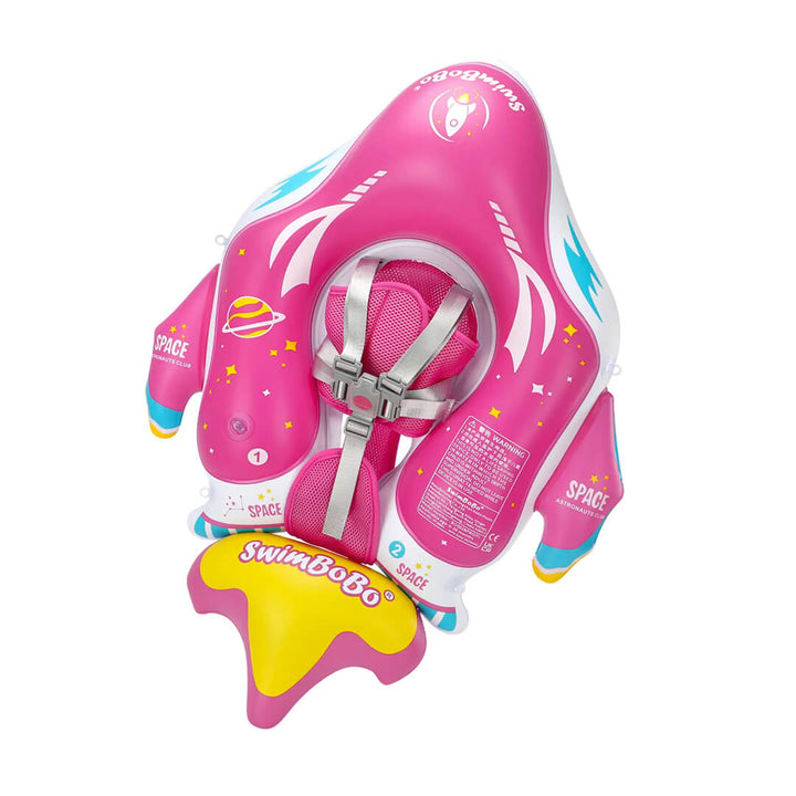 Swimbobo Pink Spaceship Baby Float with Canopy (6–36M)