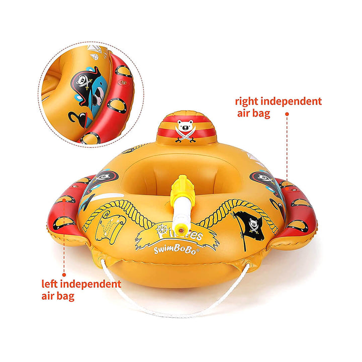 SWIMBOBO Pirates Inflatable Float with Water Gun (1-4 Years)