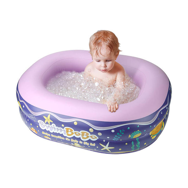 SWIMBOBO Portable Inflatable Baby Bathtub – Purple (1–36 Months)