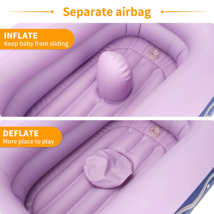 SWIMBOBO Portable Inflatable Baby Bathtub – Purple (1–36 Months)