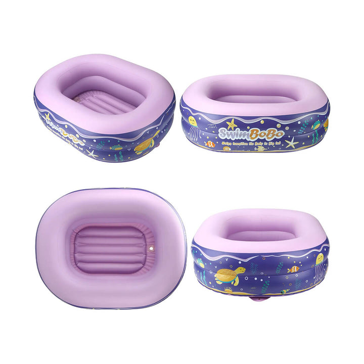 SWIMBOBO Portable Inflatable Baby Bathtub – Purple (1–36 Months)