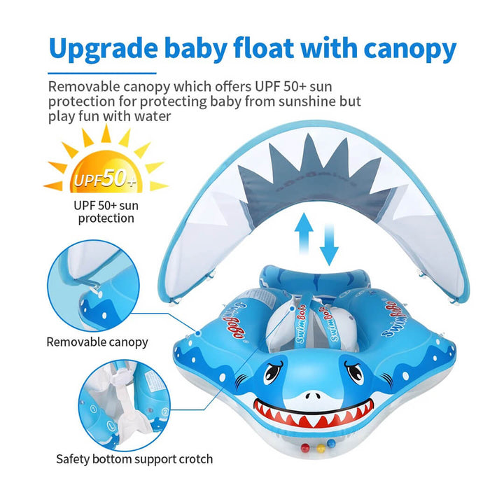 SWIMBOBO Shark Swim Float with Canopy – 3M to 6Y