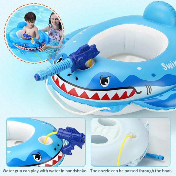 SWIMBOBO Shark Inflatable Float with Water Gun (1-4 years) 1-4 Years