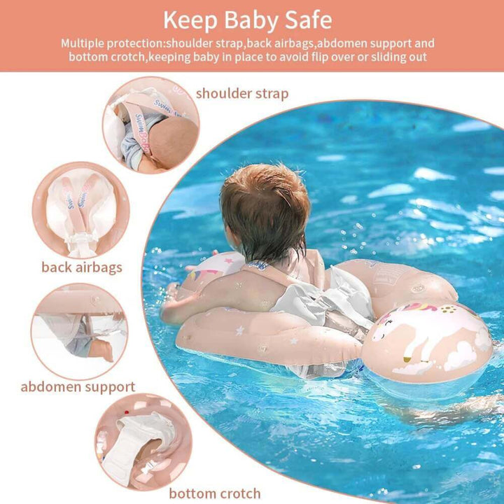 SWIMBOBO Unicorn Baby Float with Removable Canopy – 6 to 24 Months
