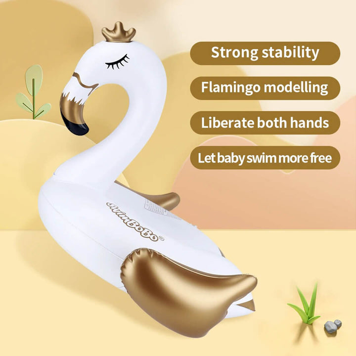 SwimBoBo White Swan Inflatable Float – Ages 3+