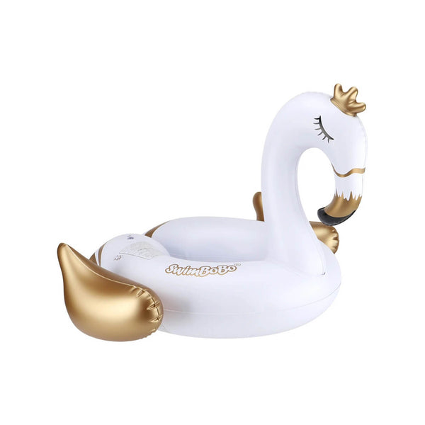 SwimBoBo White Swan Inflatable Float – Ages 3+