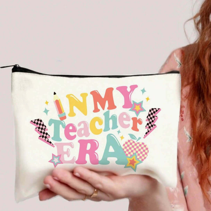 Teacher gift pouch for stationery and personal items, in my teacher era.