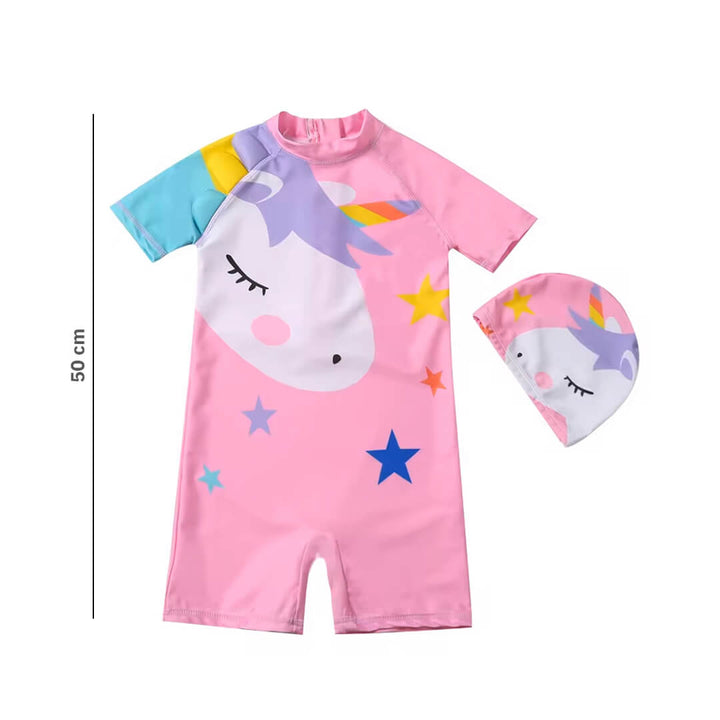 Toddler Girls Cute Pink Unicorn Swimsuit 9 - 18 Months 9 - 18 Months