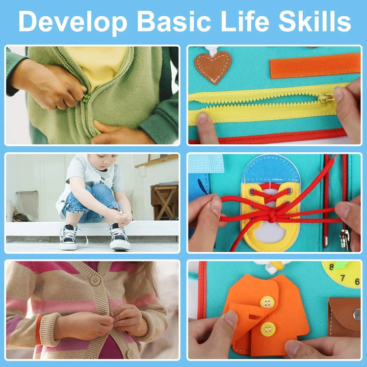 Toddler Travel Activities Sensory Felt Busy Board - Space