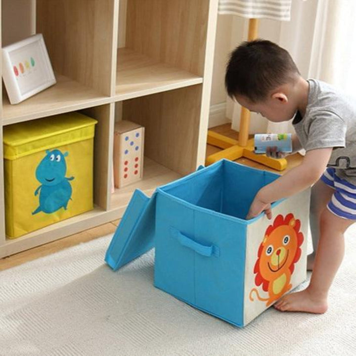Cute Zoo Collapsible Fabric Toy Storage Organizer (25 x 25 cm)