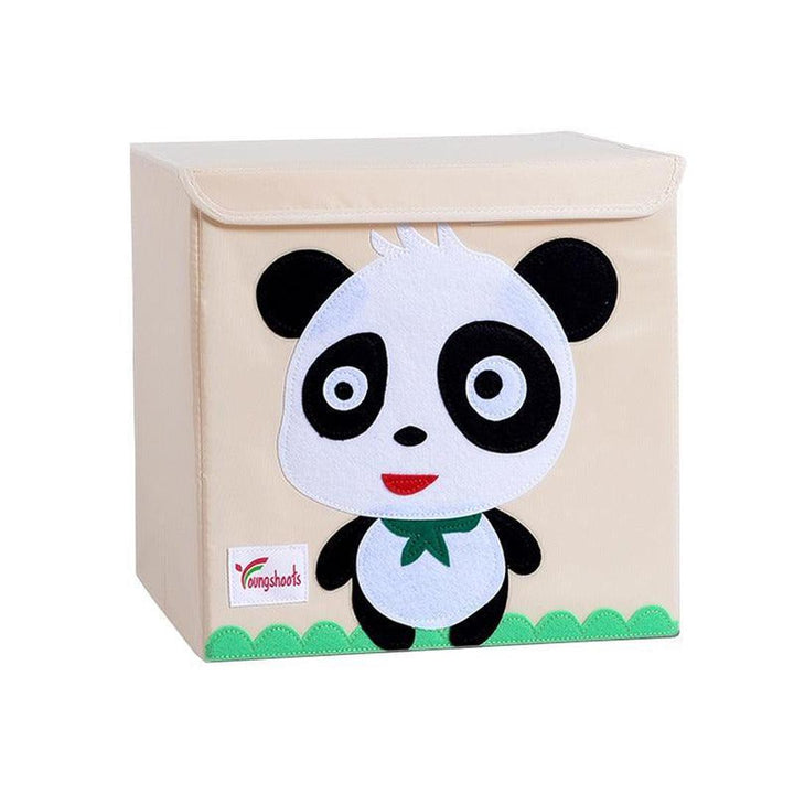 Foldable Kids Cute Animal Fabric Storage Boxes With Lid Panda