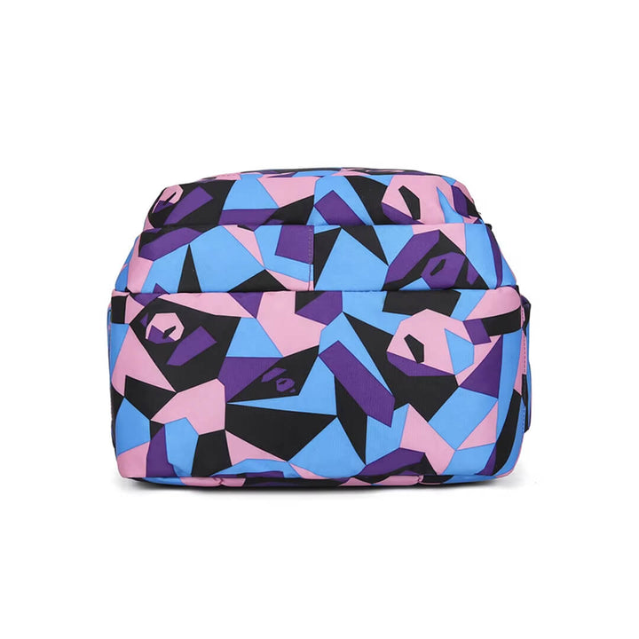 Backpack set for girls ages 8–16 with colorful triangle pattern