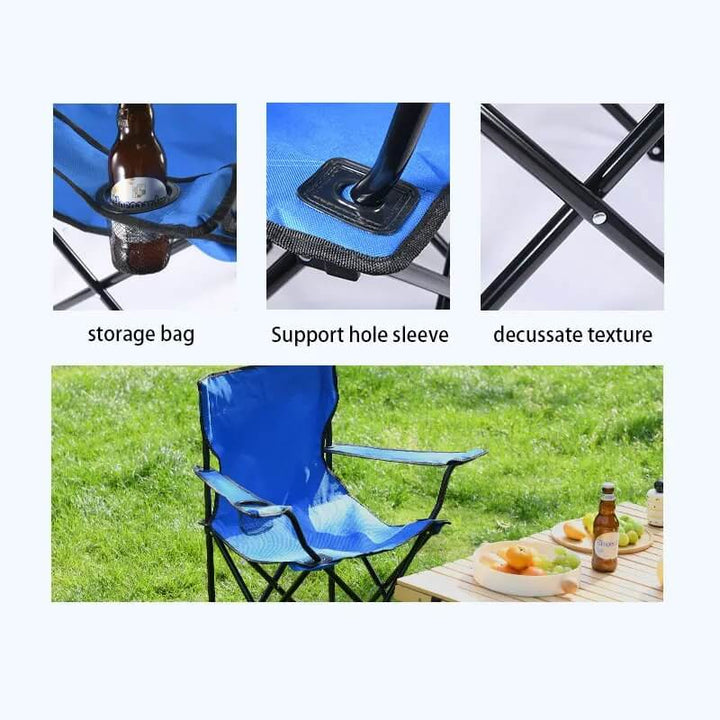 Ultra-Light Folding Camping Chair with Beverage Holder