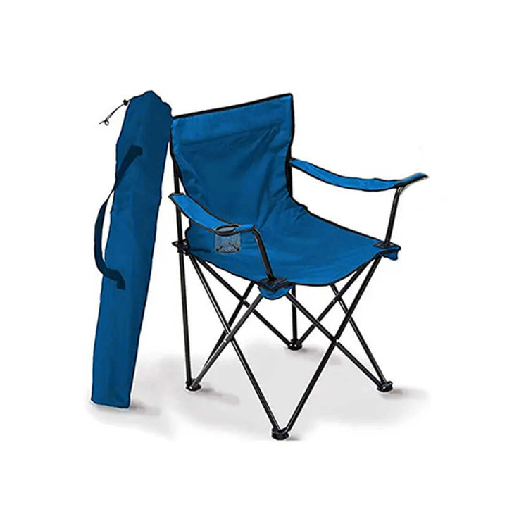 Ultra-Light Folding Camping Chair with Beverage Holder Blue