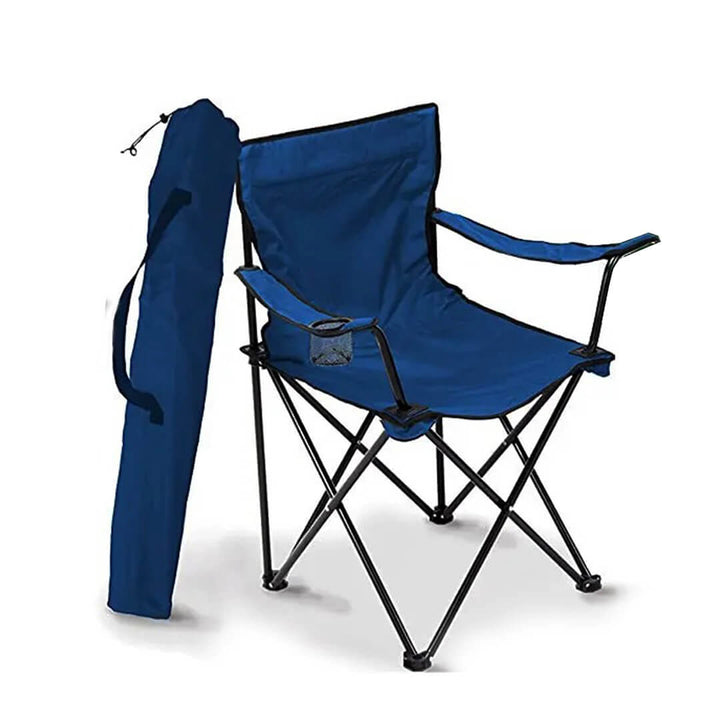 Ultra-Light Folding Camping Chair with Beverage Holder Navy
