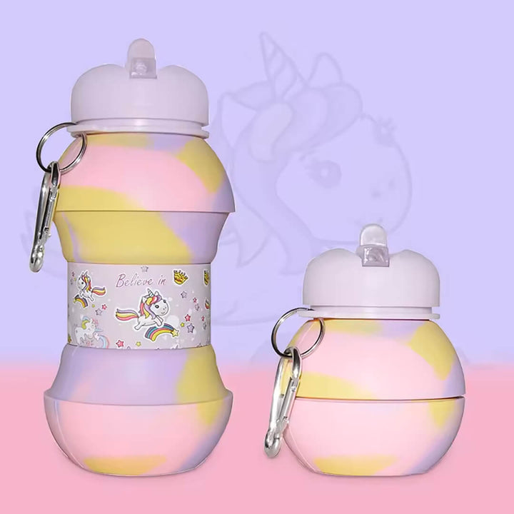 Unicorn Silicone Water Bottle – Collapsible & BPA Free