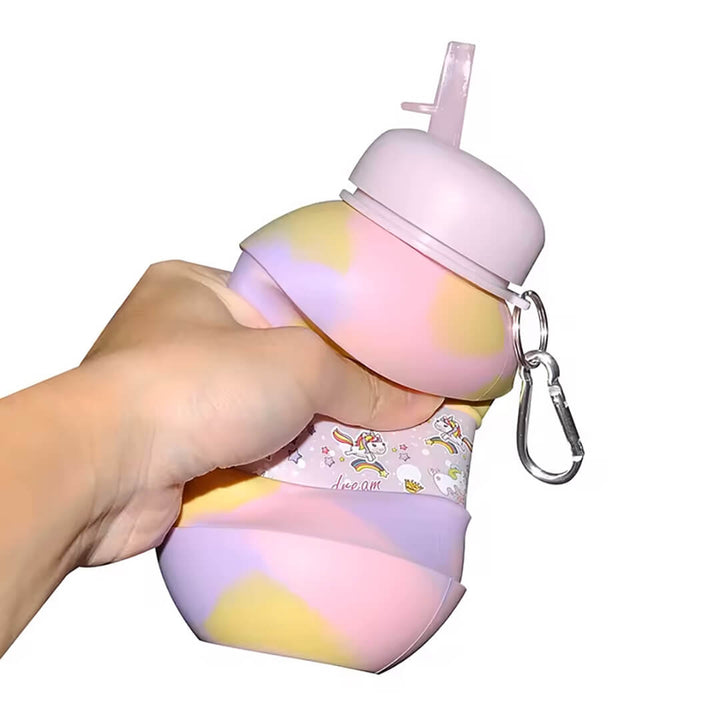Unicorn Silicone Water Bottle – Collapsible & BPA Free