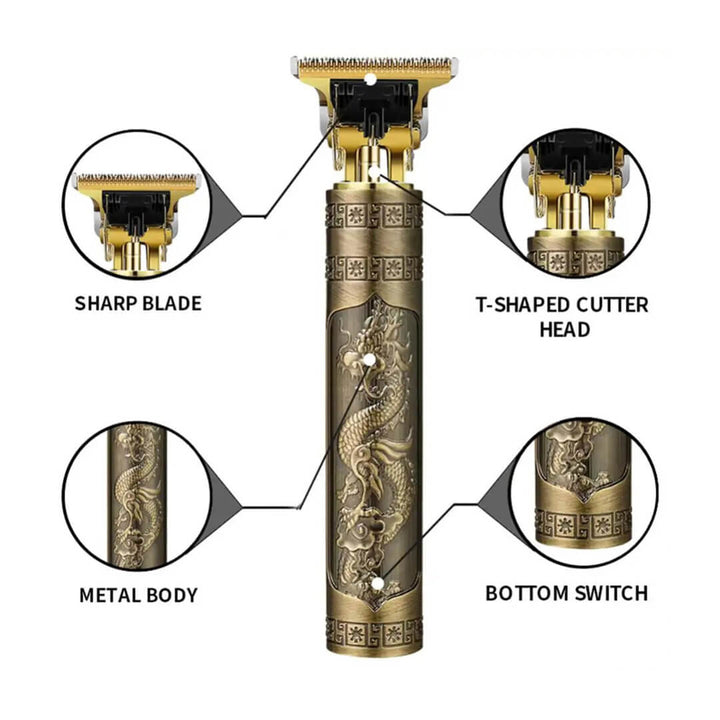 Vintage Electric Hair and Beard Trimmer – USB Rechargeable