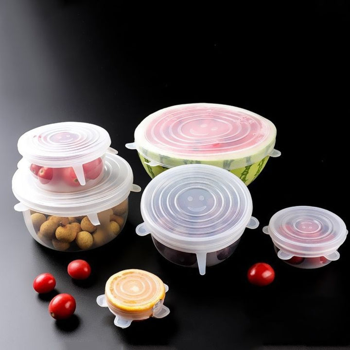 Reusable Silicone Stretch Lids set of 6 Pieces