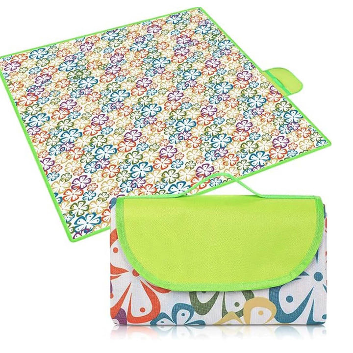 Waterproof Foldable Picnic/Beach Mat Multicolor Flowers