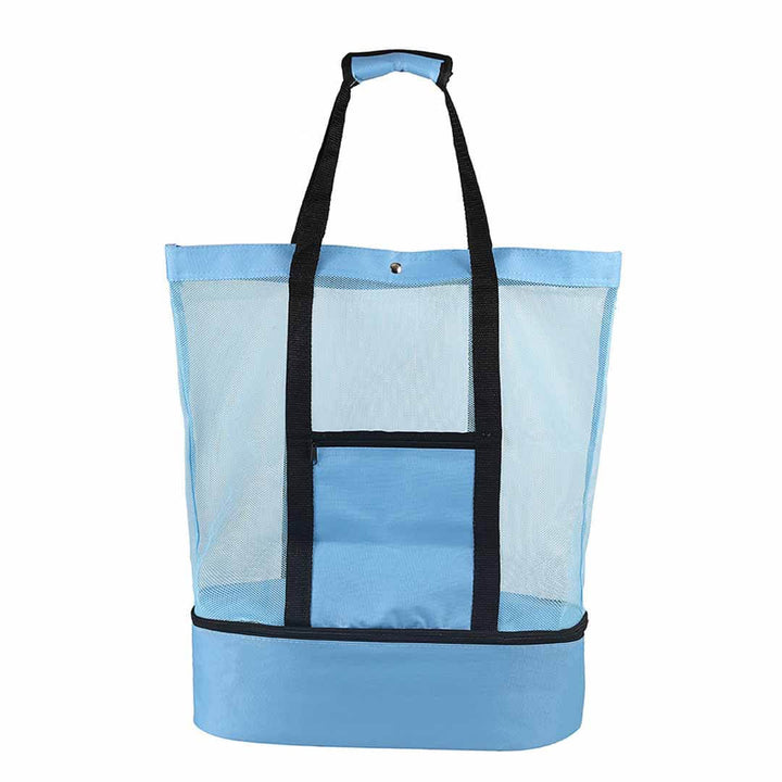 Waterproof Folding Sand-Free Beach & Picnic Mesh Bag Blue