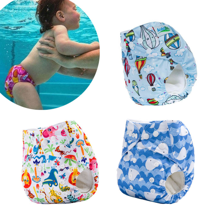 Waterproof Reusable Baby Swim Diaper – Adjustable (3–18M)