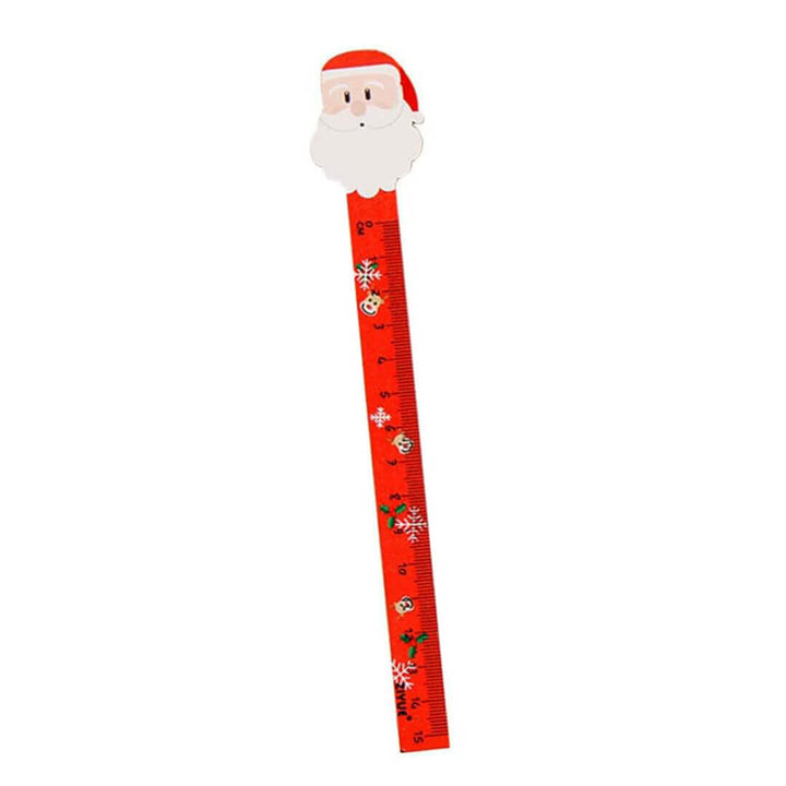 Wooden Christmas ruler with santa design