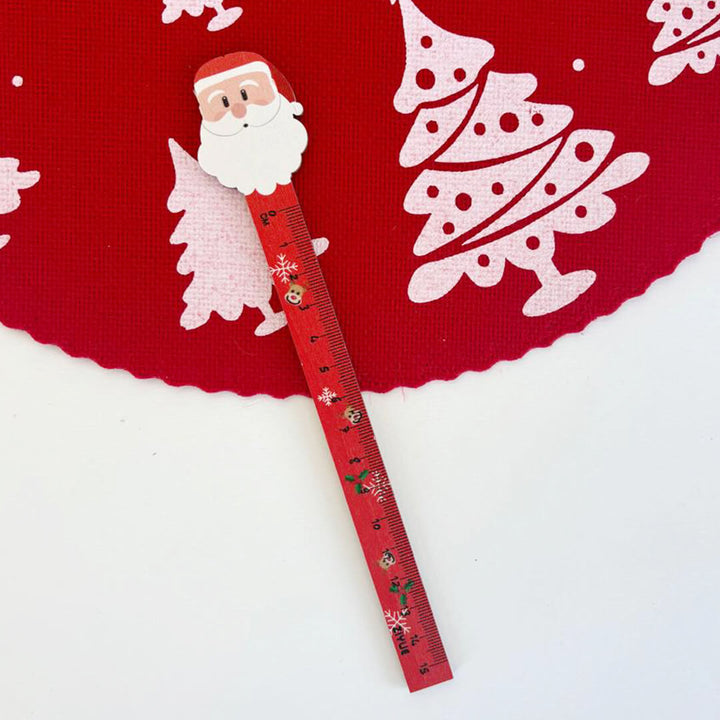 Wooden Christmas red santa ruler