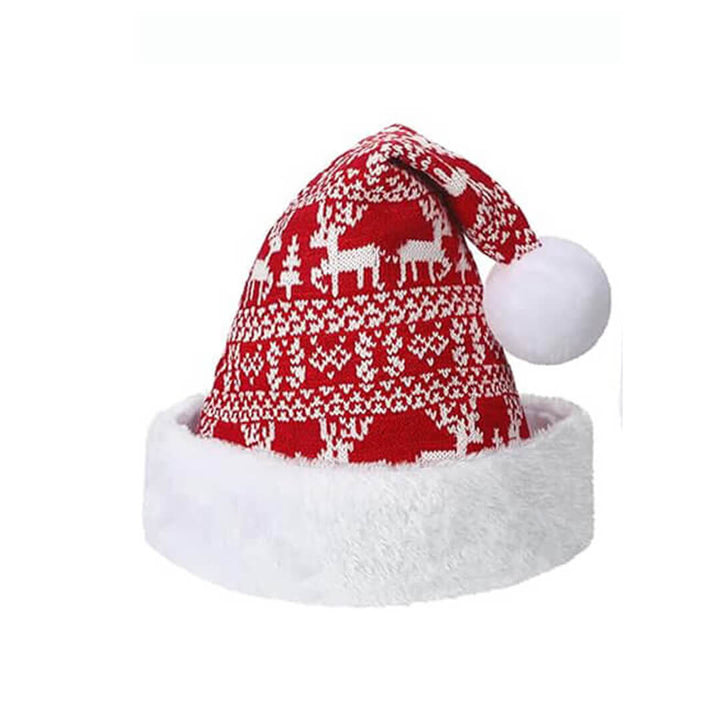 Red Christmas hats, reindeer design