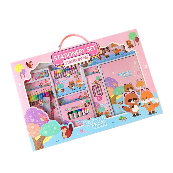 Cute Animal World Coloring Set - 41 Pieces