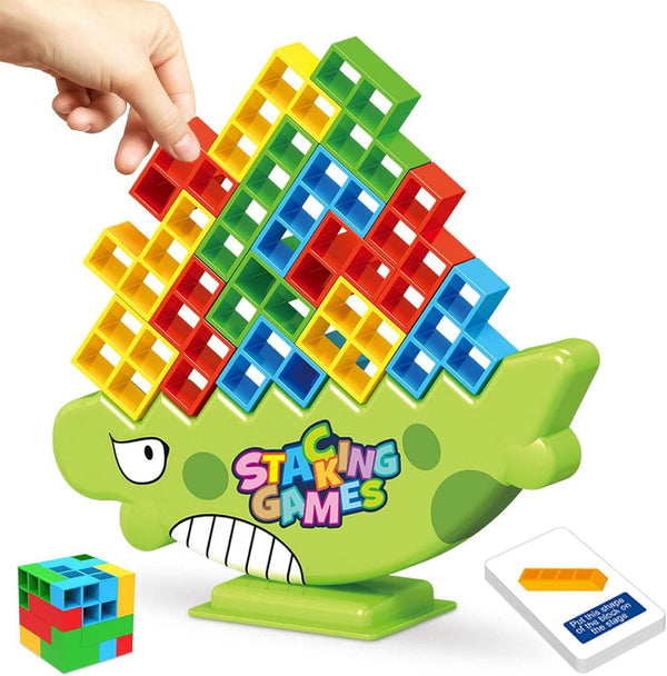 16-Piece Tower Balance Stacking Blocks Game