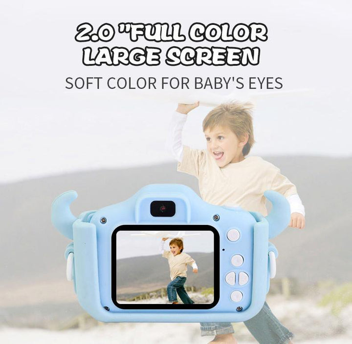 Anti-Drop Dual-Lens Kids Mini Camera + 32GB Card - Cute Monster