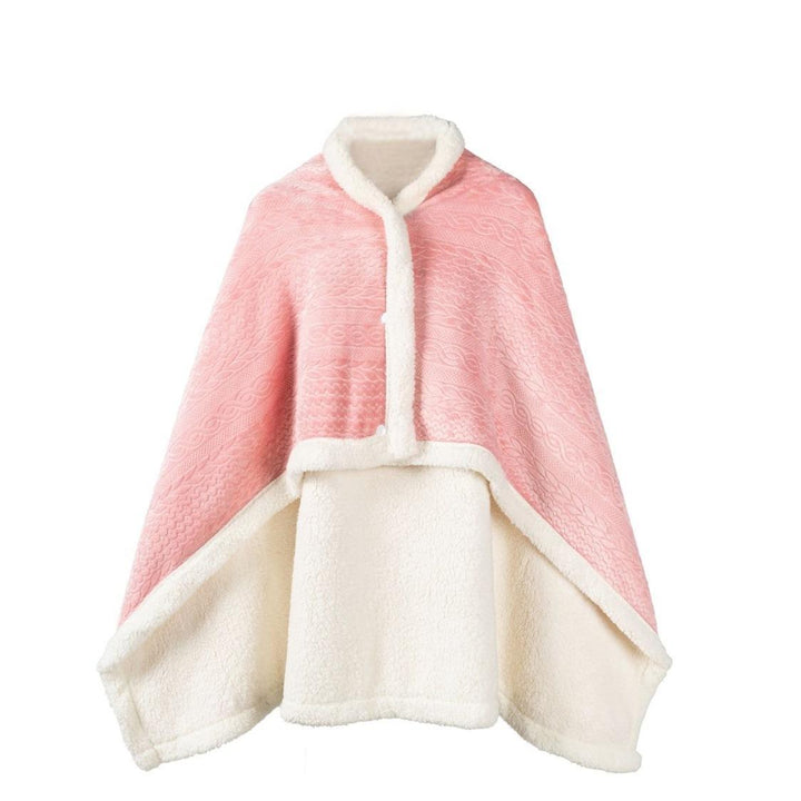 Buttoned Wearable Blanket Scarf - Pink - 130 x 80 cm